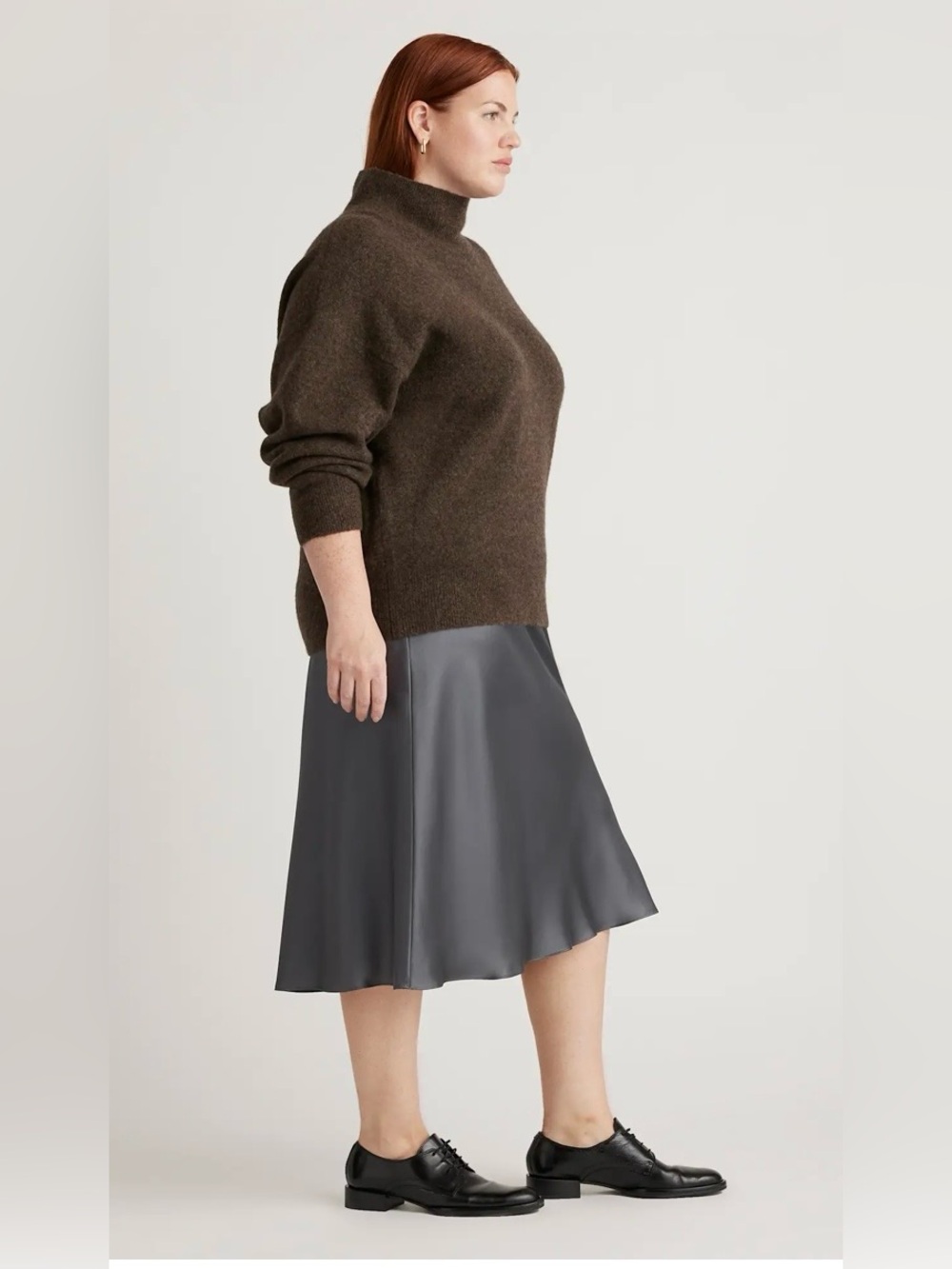 Quince 100% Washable Silk Midi Skirt - Picture 2 of 7